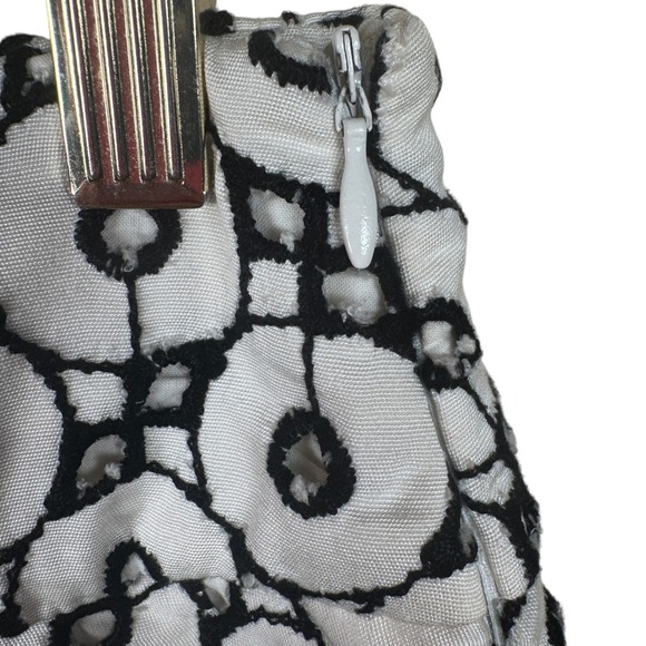 ZARA WOMAN Unconventional Lace Circle A-Line Midi Skirt Size Large Pocket Preppy - Picture 2 of 7